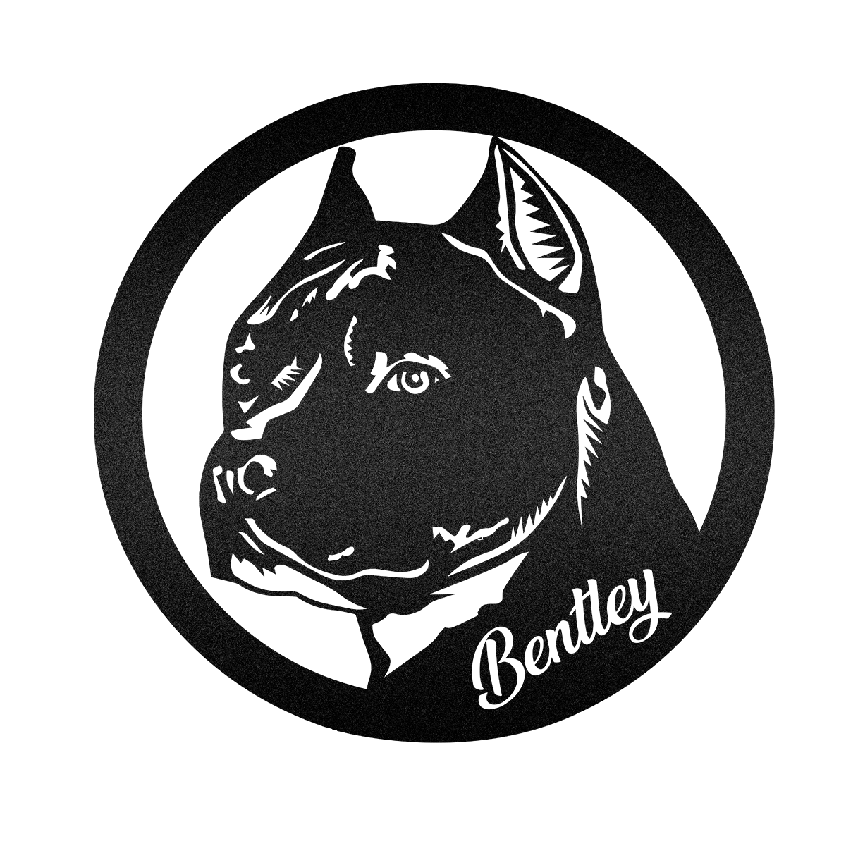 American Staffordshire Terrier Dog House Sign Metal Wall Art