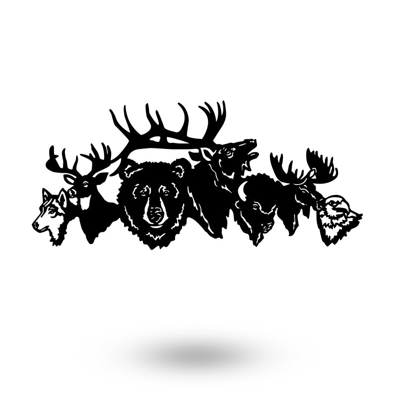 Animal Scene Hunting Bear Metal Sign Metal Wall Art