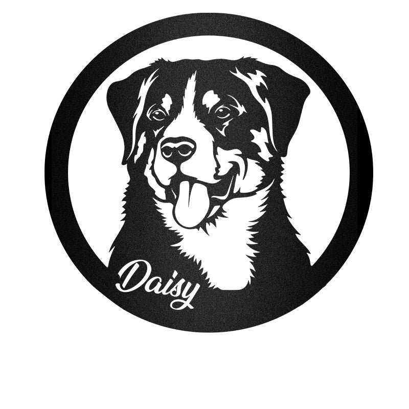 Appenzeller Sennenhund Guard Dog House Sign Metal Wall Art