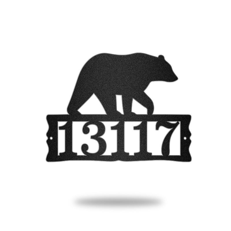 Bear Metal Custom Addressbear Metal Sign Metal Wall Art