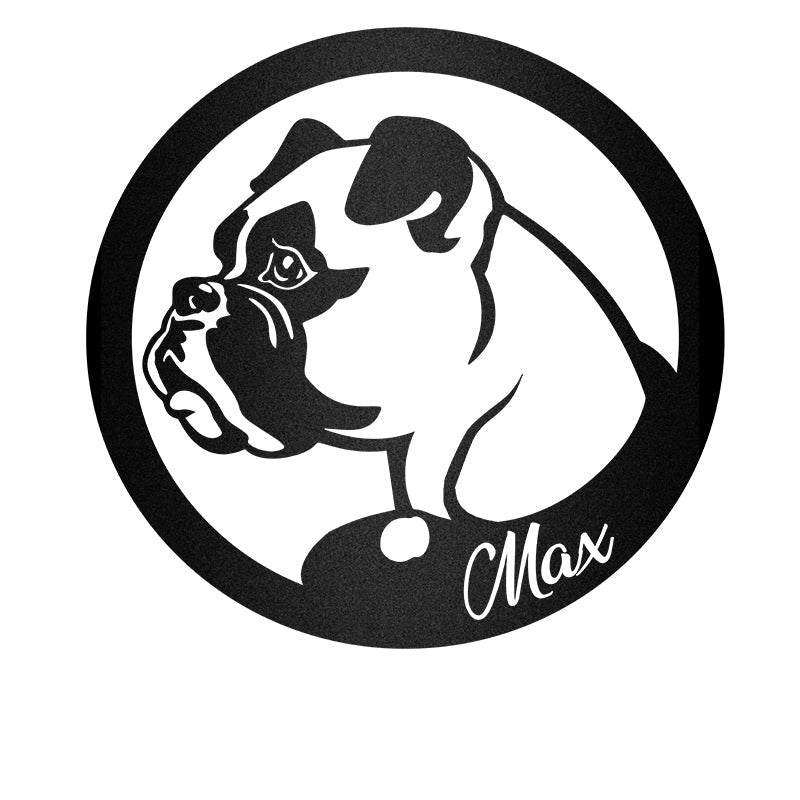 Boxer Guard Dog House Sign Metal Wall Art