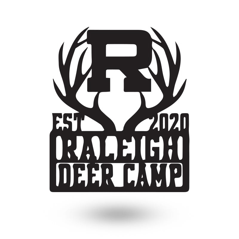 Deer Camp Custom Hunting Sign Metal Wall Art