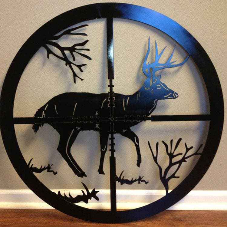 Deer Shooting Custom Metal Hunting Sign Metal Wall Art