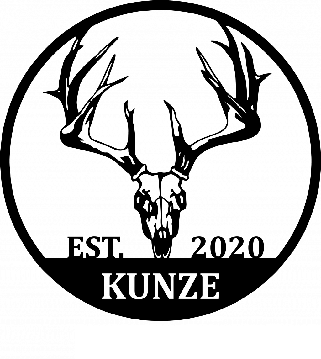 Deer Last Name Sign Custom Metal Hunting Sign Metal Wall Art