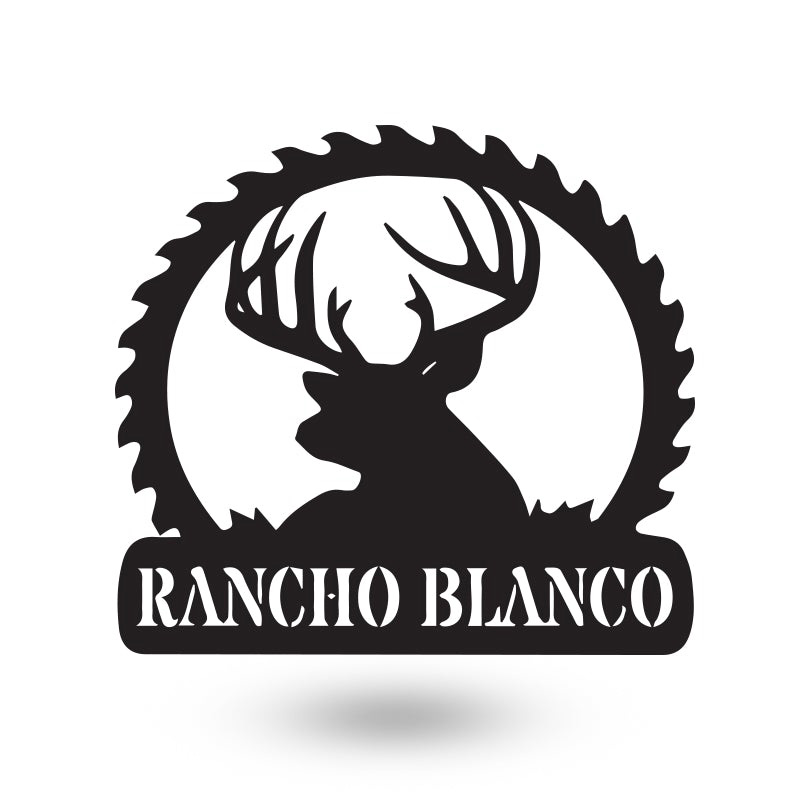 Deer Sawblade Custom Metal Hunting Sign Metal Wall Art