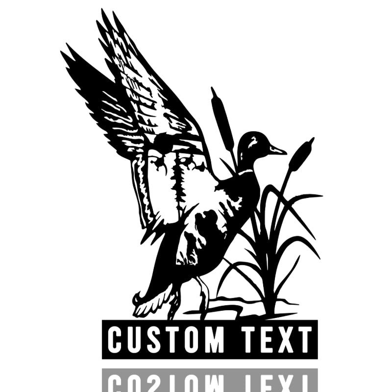 Duck Hunting Custom Text Duck Sign Metal Wall Art