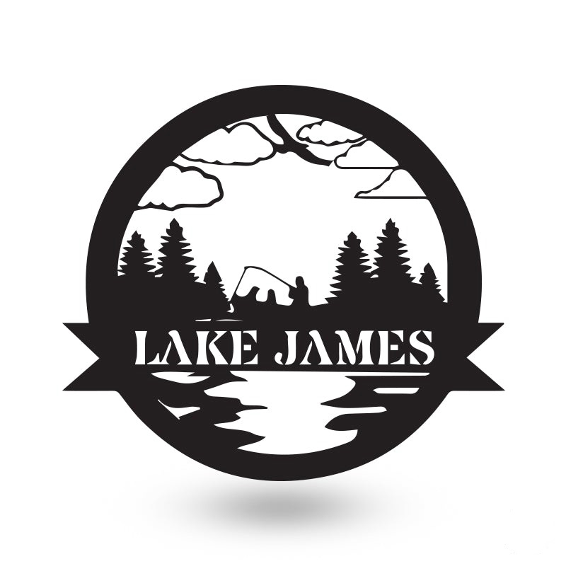 Fishing Time Customizable Trout Name Sign Metal Wall Art Decor