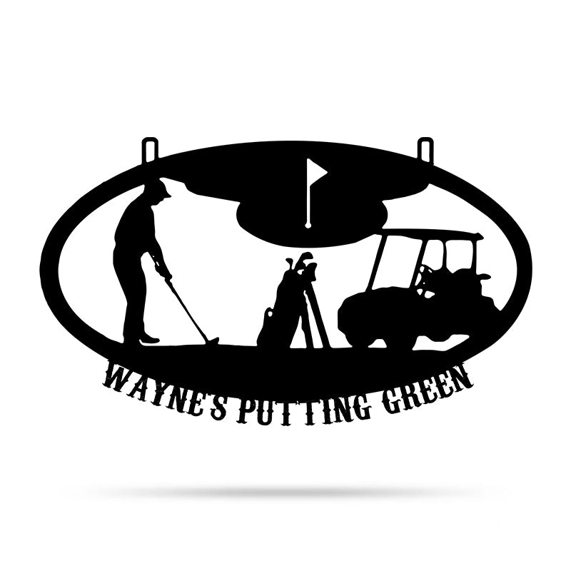 Golf Golfer Metal Wall Art