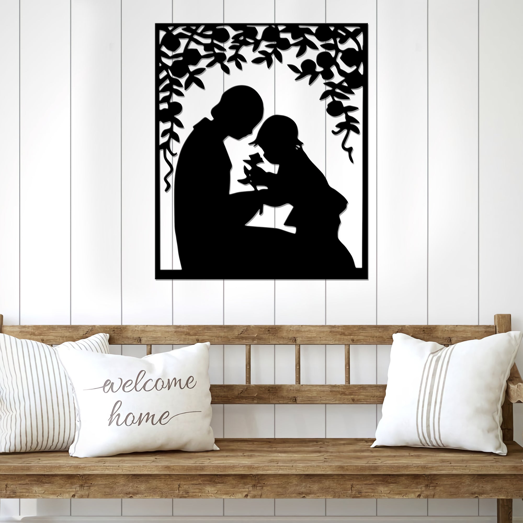 Mother & Daughter Garden Metal Wall Art