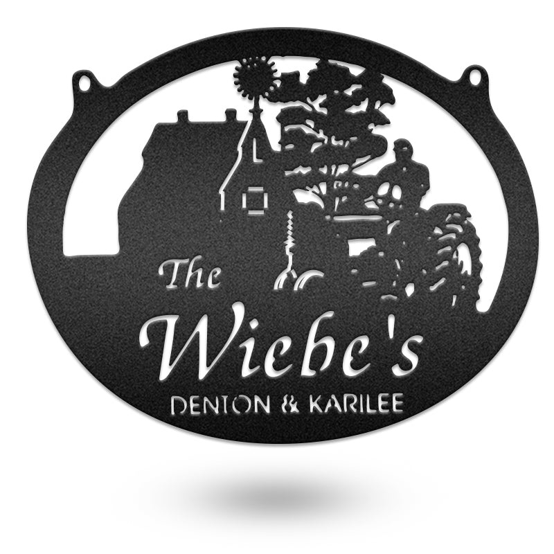 Old John Deere Tractor And Barn Custom Welcome Sign Metal Wall Art Decor