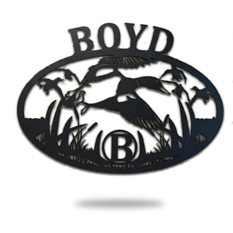 Personalized Duck Hunting Metal Wall Art