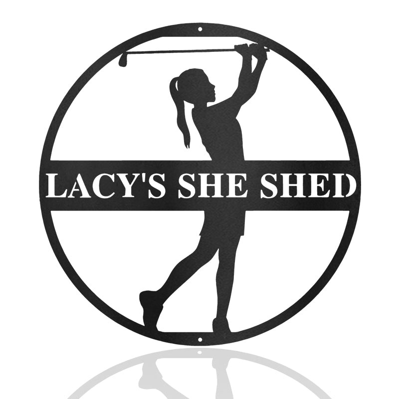 Personalized Golf Sign Metal Wall Art