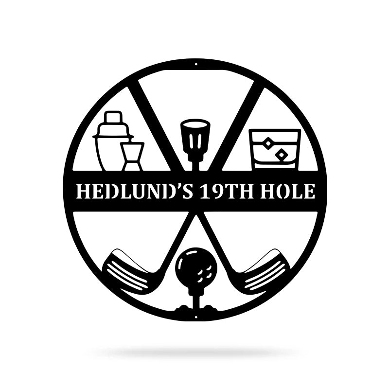 Personalized Golf Sign Metal Wall Art