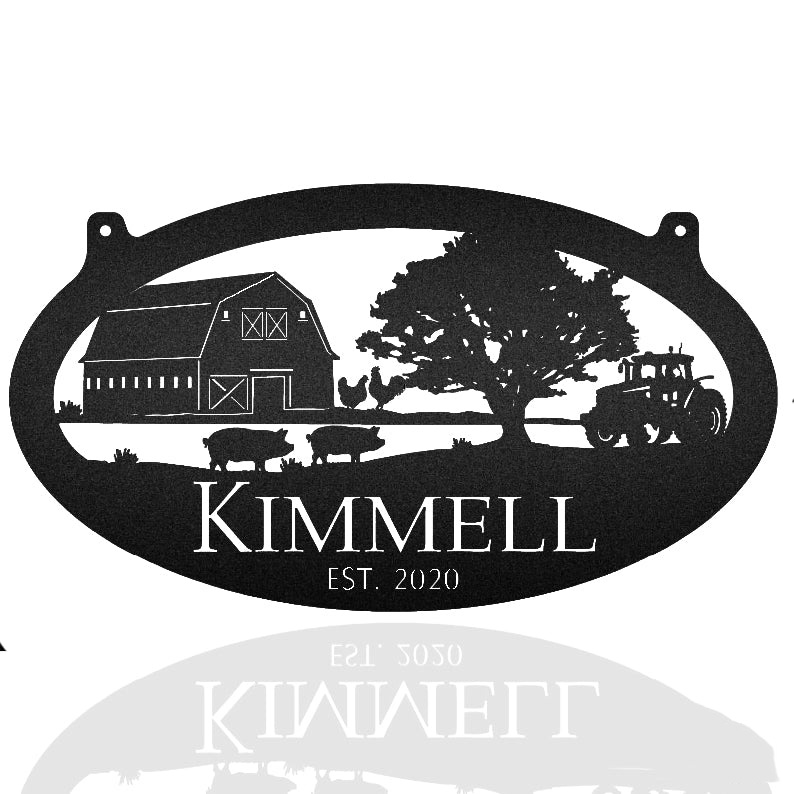 Pig Barn Chicken Special Welcome Sign Metal Wall Art