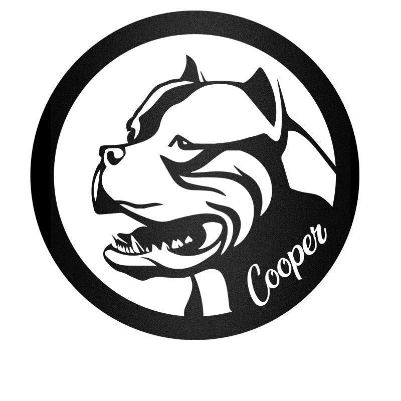 Staffordshire Bull Terrier Guard Dog House Sign Metal Wall Art