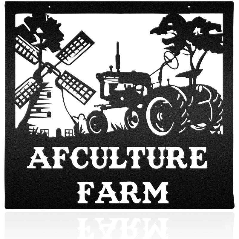 Tractor Farm Custom Welcome Sign Metal Wall Art Decor