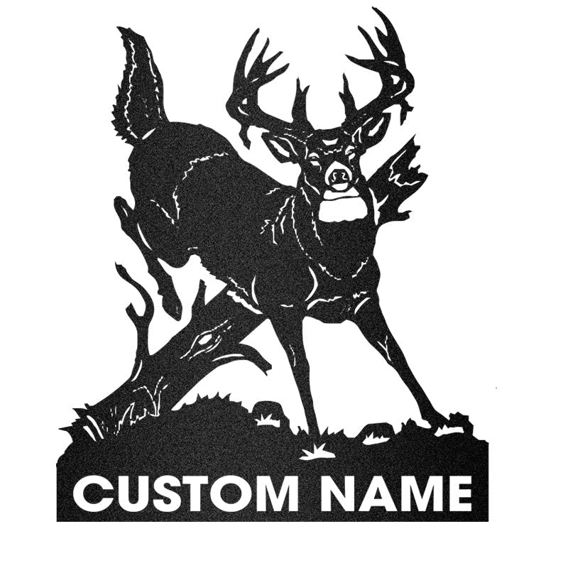 Triple Threat Whitetail Custom Name Custom Metal Hunting Sign Metal Wall Art