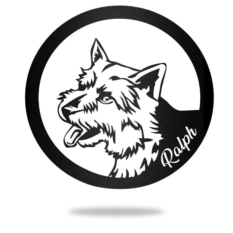 Australian Terrier Guard Dog House Sign Metal Wall Art