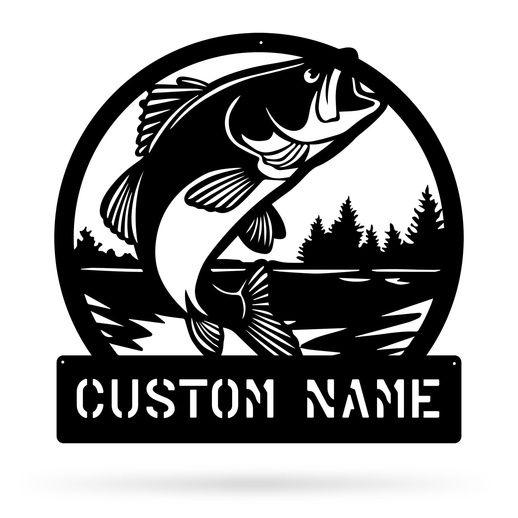 Bass Monogram Metal Wall Art