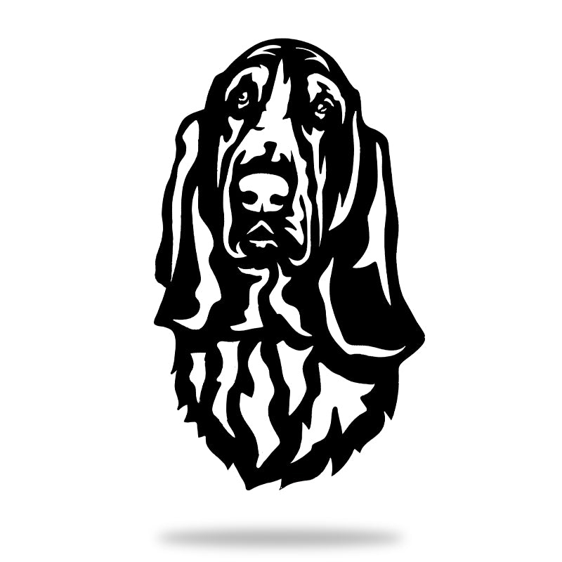 Basset Hound Dog Rustic Garden Art Sculpture Dog House Sign Metal Wall Art