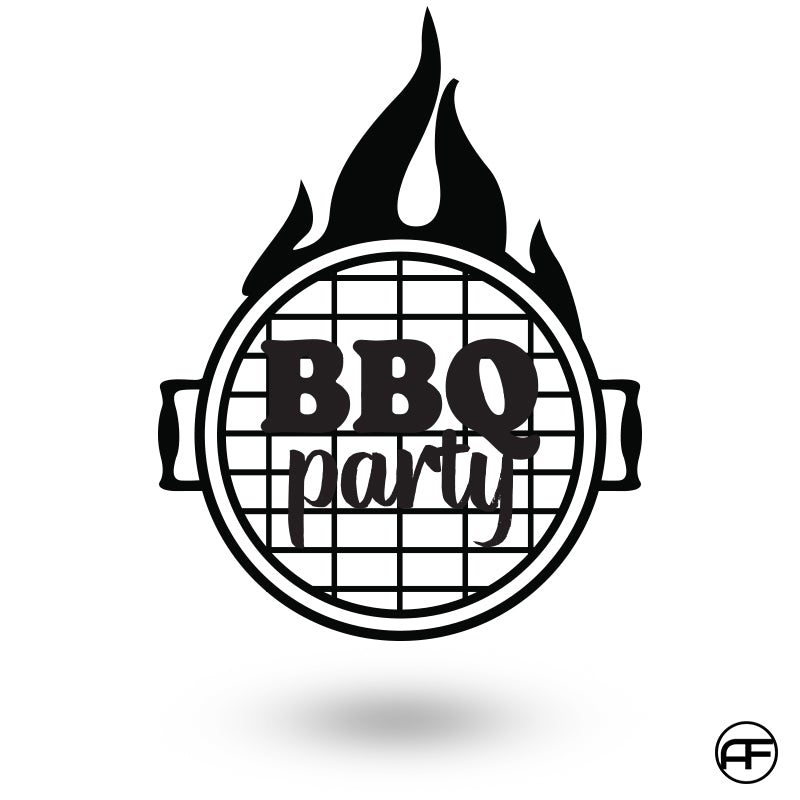 Bbq Party Outdoor Sign Barbecue Grill Metal Wall Art