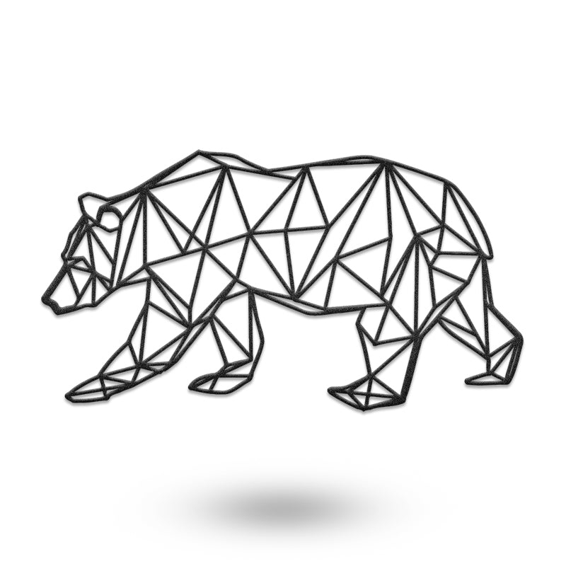 Bear Geometric Metal Wall Art