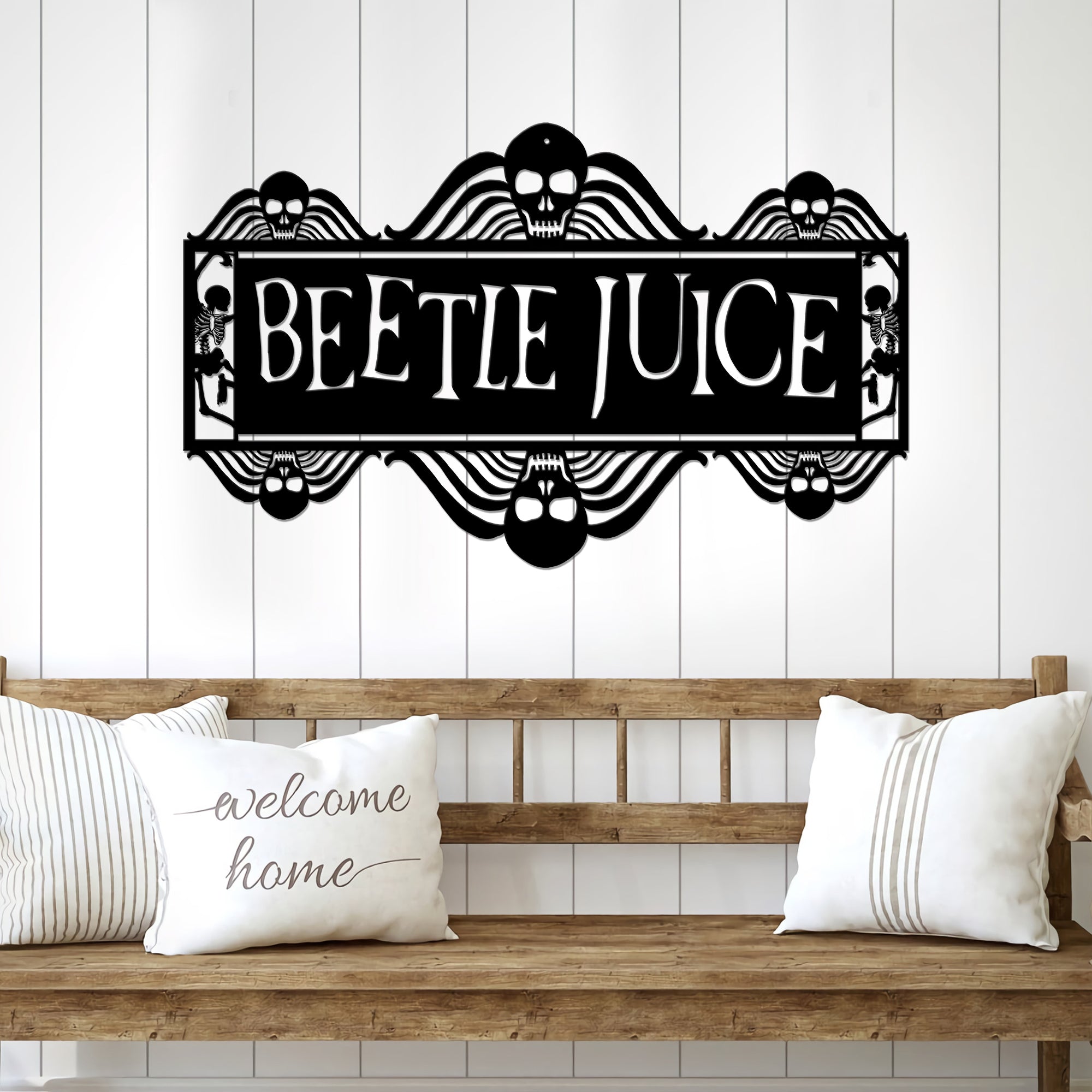 Beetle Juice Metal Wall Art