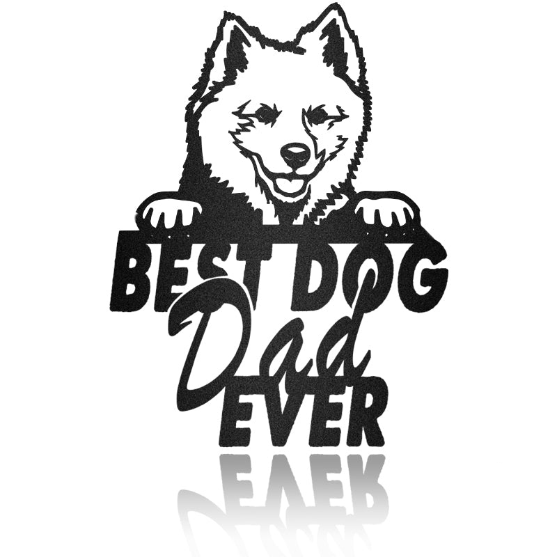 Best Dog Dad American Eskim Dog House Sign Metal Wall Art