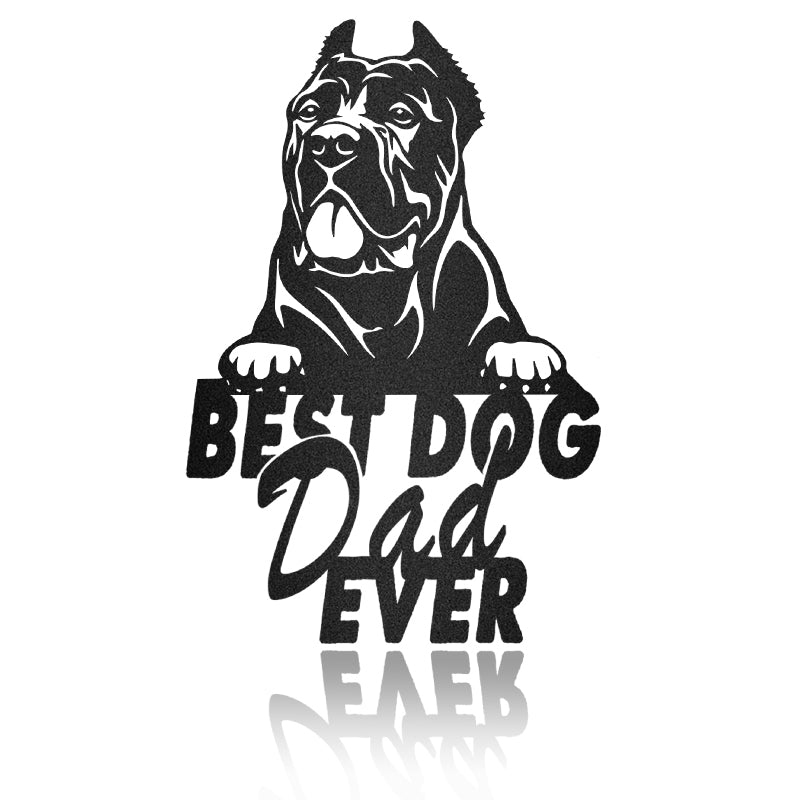 Best Dog Dad CaneDog House Metal Wall Art