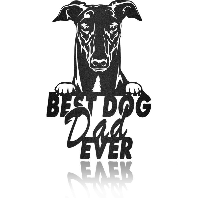 Best Dog Dad Australian Hound Dog House Sign Metal Wall Art