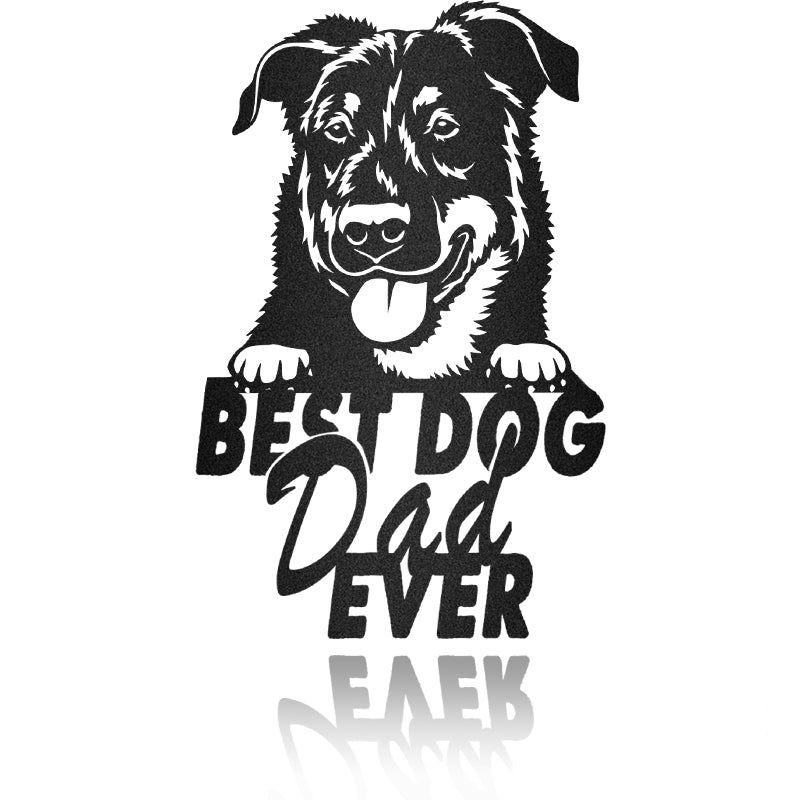 Best Dog Dad Beauceron Dog House Sign Metal Wall Art