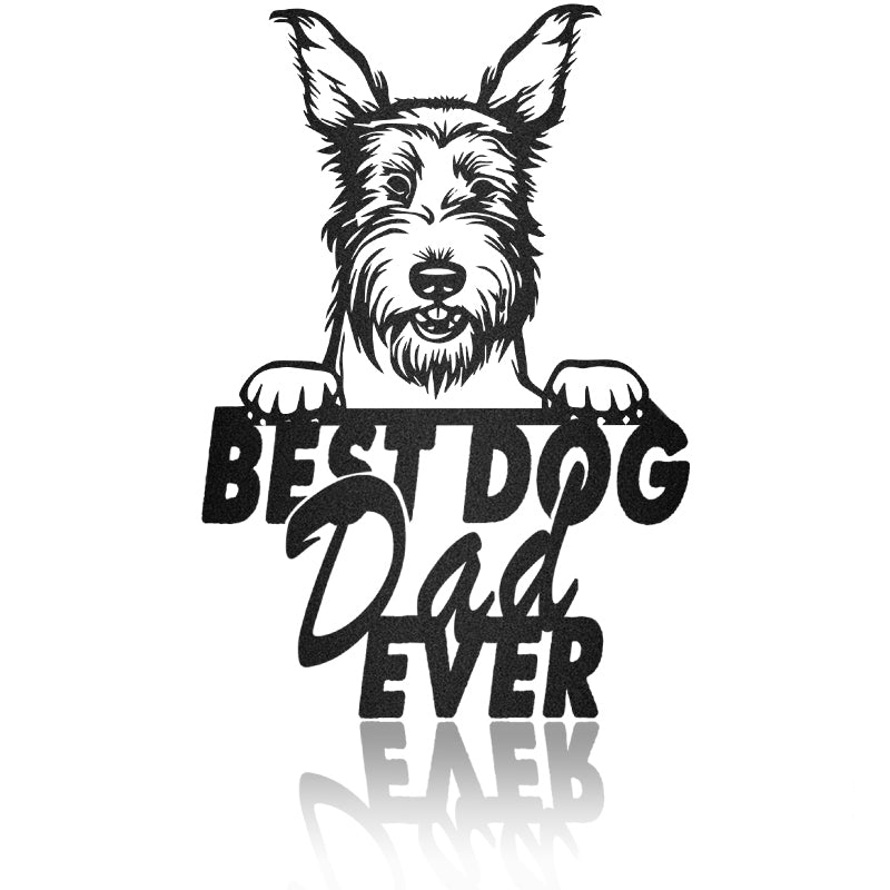 Best Dog Dad Berger Picard Dog House Sign Metal Wall Art