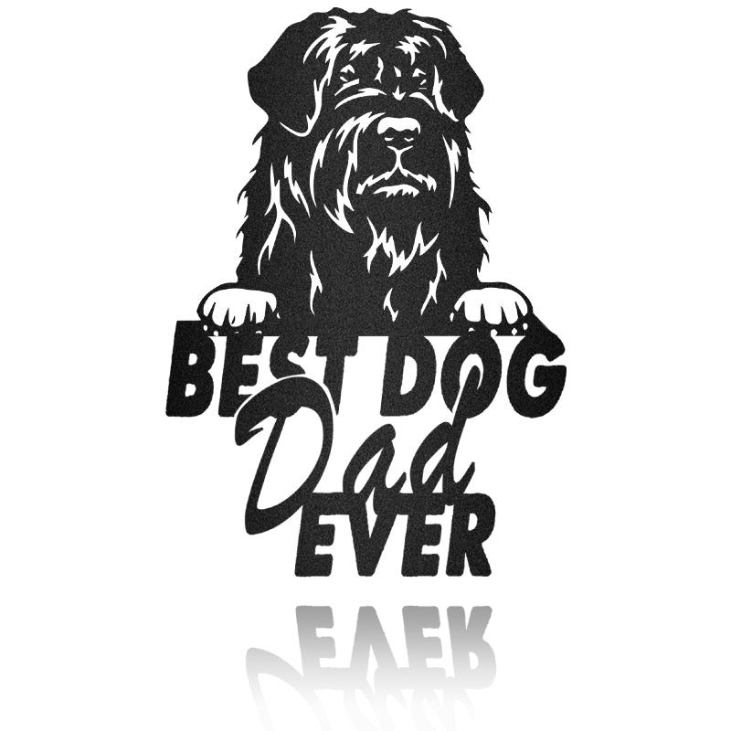 Best Dog Dad Black Russian Terrier Dog House Sign Metal Wall Art