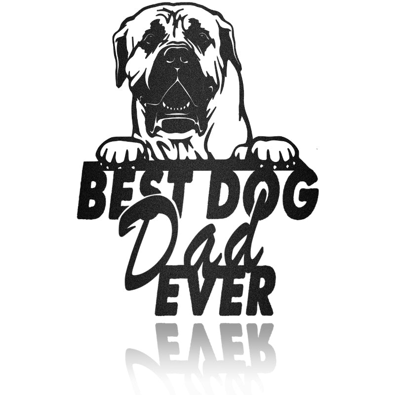 Best Dog Dad Boerboel Dog House Sign Metal Wall Art