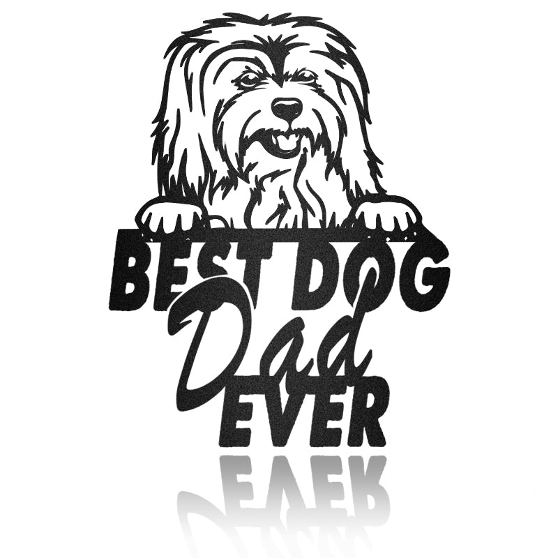 Best Dog Dad Coton De Tulear Shepherd Dog House Sign Metal Wall Art