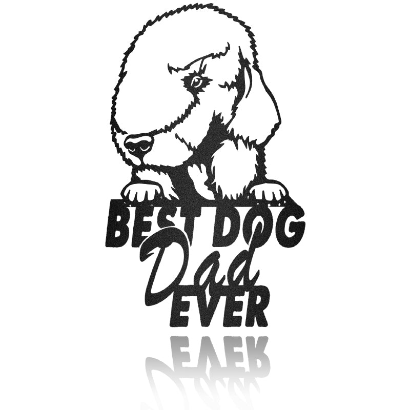 Best Dog Dad Edlington Terrie Dog House Sign Metal Wall Art