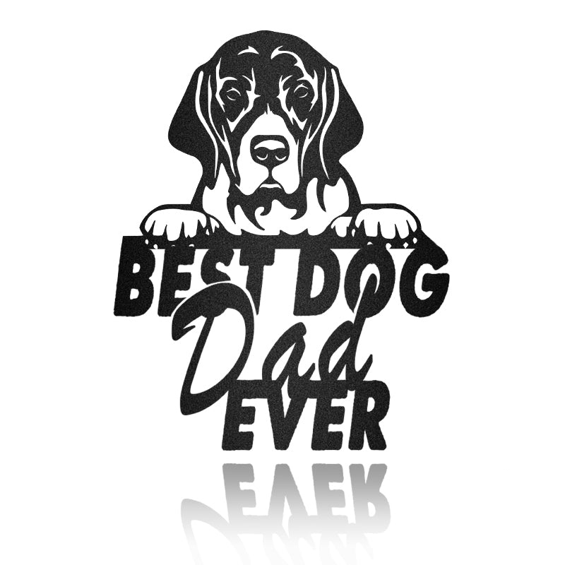 Best Dog Dad English Pointer Dog House Sign Metal Wall Art