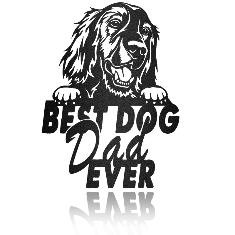 Best Dog Dad Gordon Setter Dog House Sign Metal Wall Art
