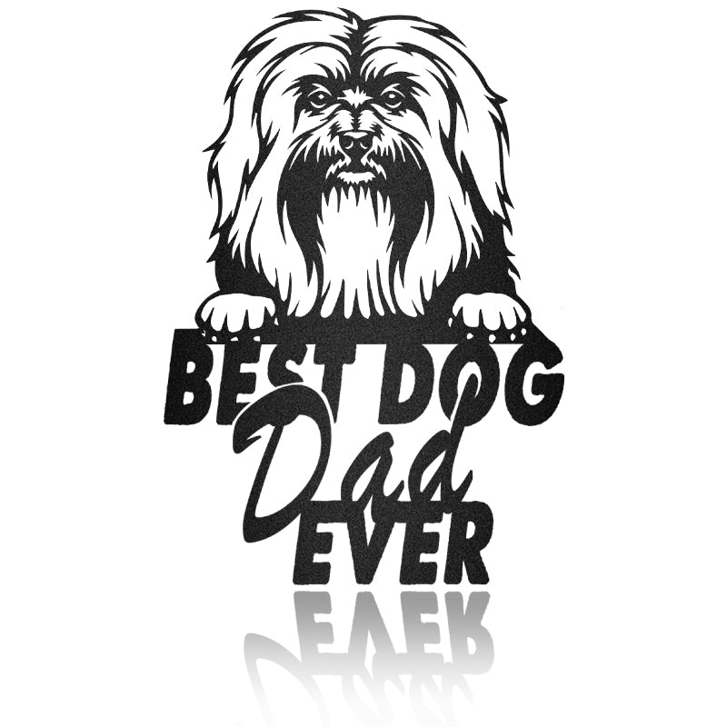 Best Dog Dad Havanese Dog House Sign Metal Wall Art