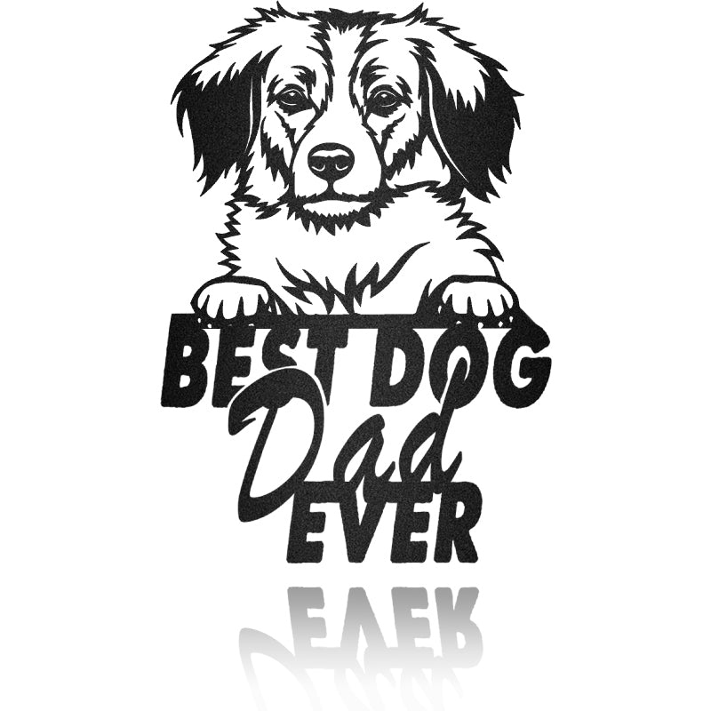 Best Dog Dad Kooikerhondje Dog House Sign Metal Wall Art