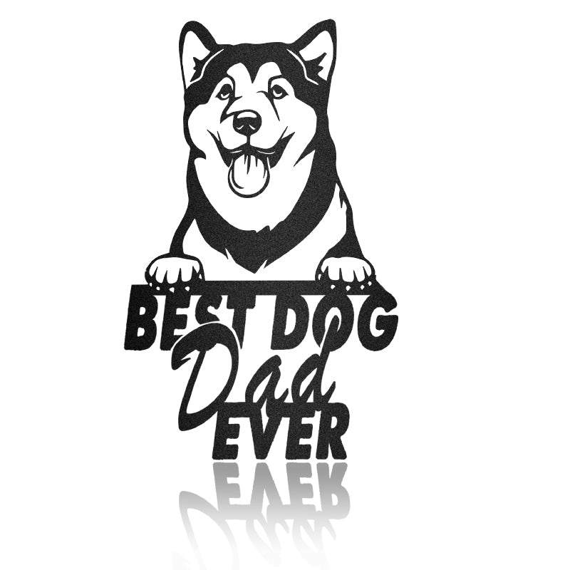 Best Dog Dad Schipperke Dog House Sign Metal Wall Art