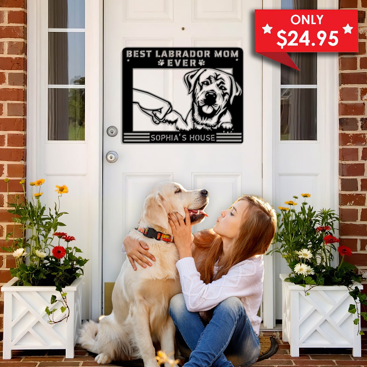 Best Labrador Mom Ever Metal Wall Art