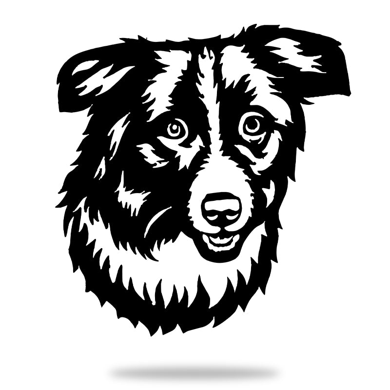 Border Collie Dog 2 Dog House Sign Metal Wall Art