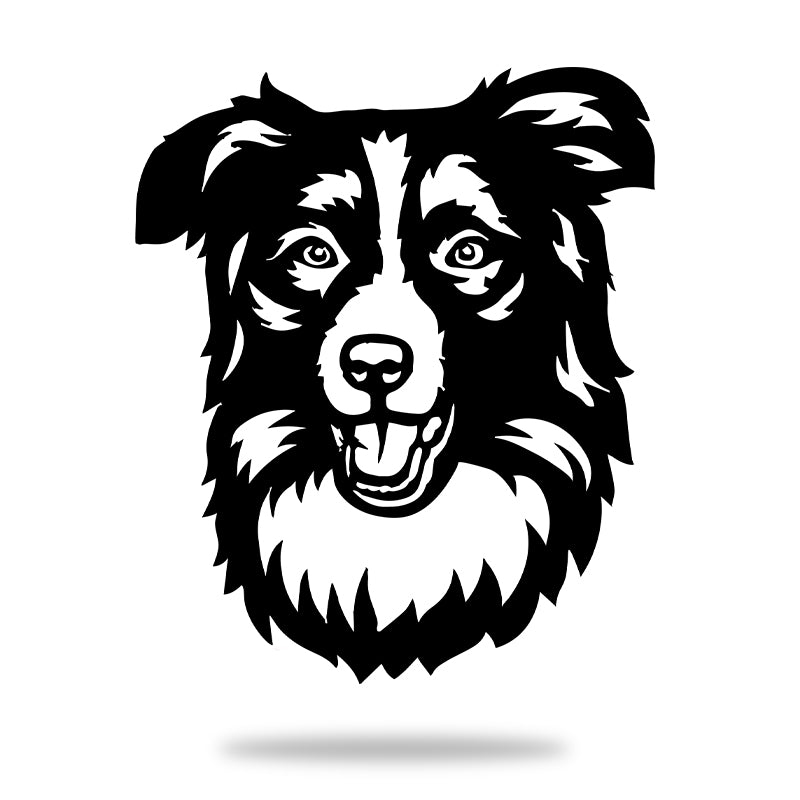 Border Collie Dog Dog House Sign Metal Wall Art