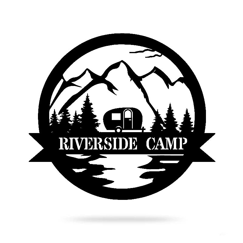 Camping Garden Decor Metal Wall Art