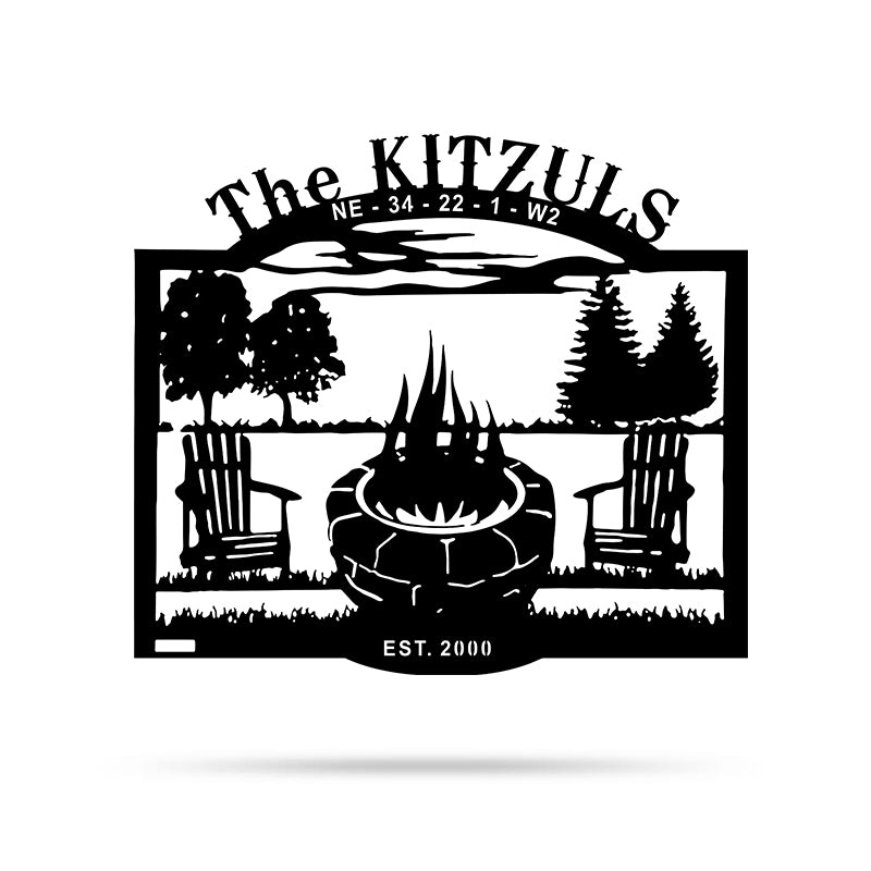 Personalized Camping Sign Metal Wall Art