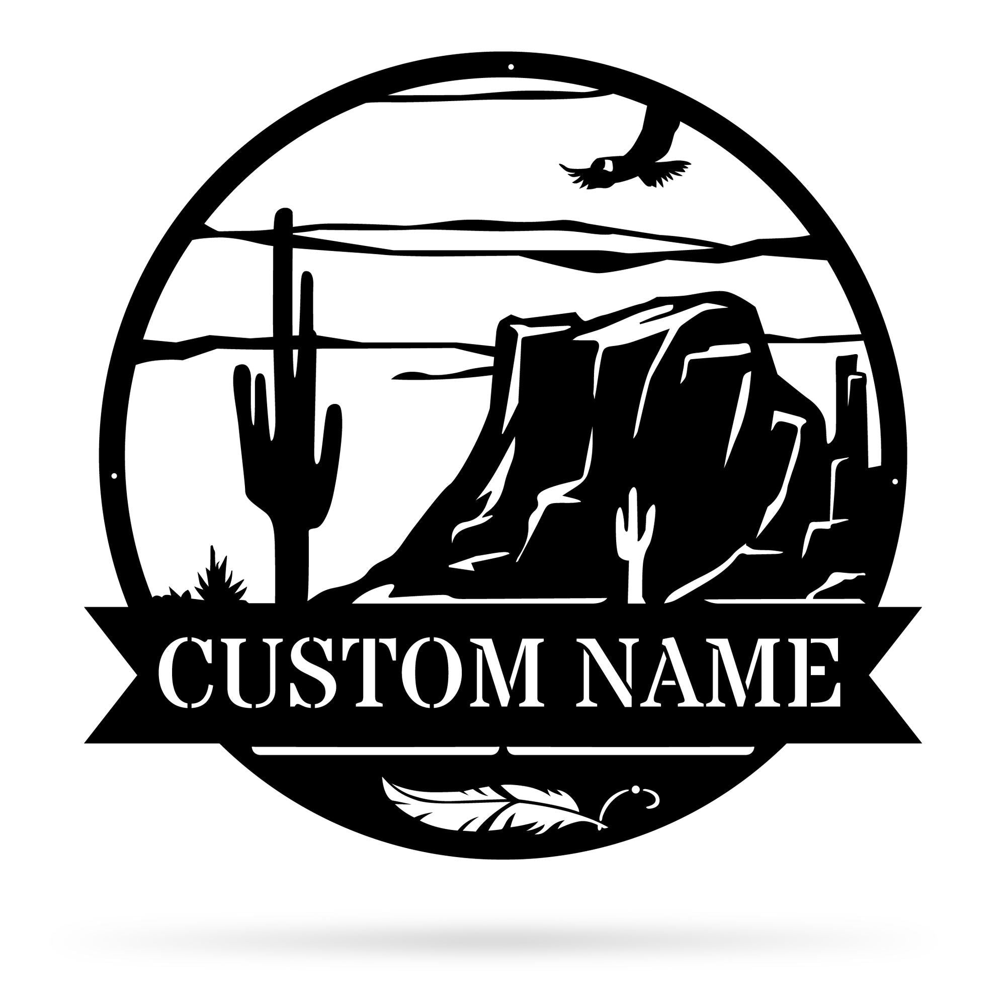 Canyon Monogram Metal Wall Art