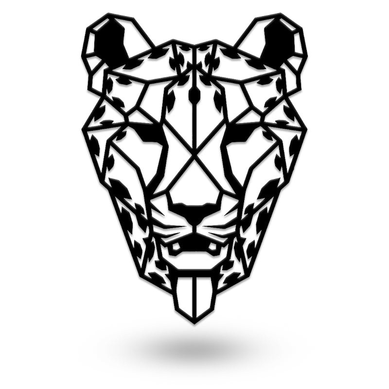 Cheetah Geometric Metal Wall Art