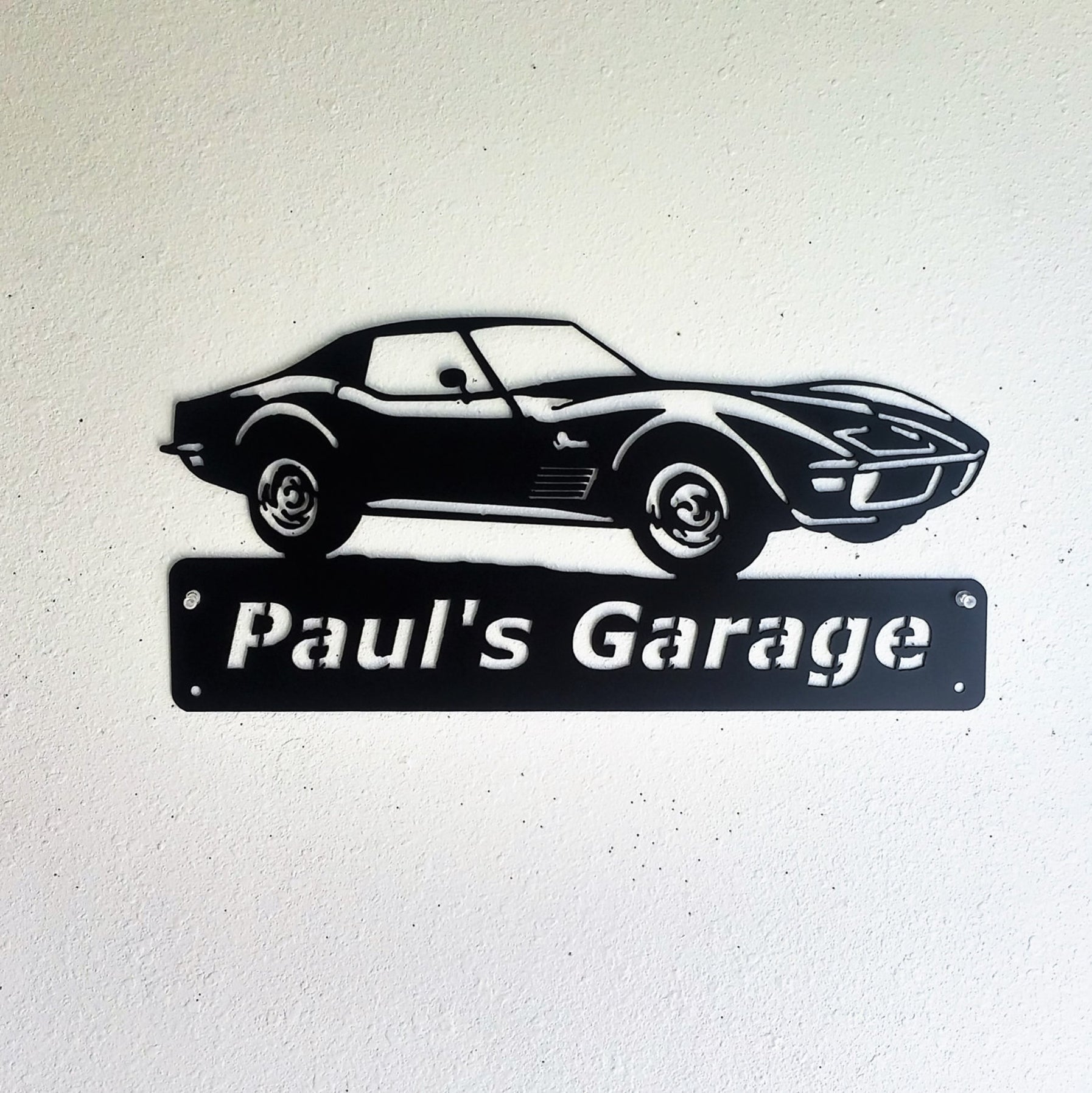 Chev.Rolet Corv.Ette Personalized 2 Metal Wall Art