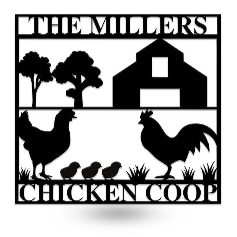Chicken Coop, Hen House Metal Wall Art Decor